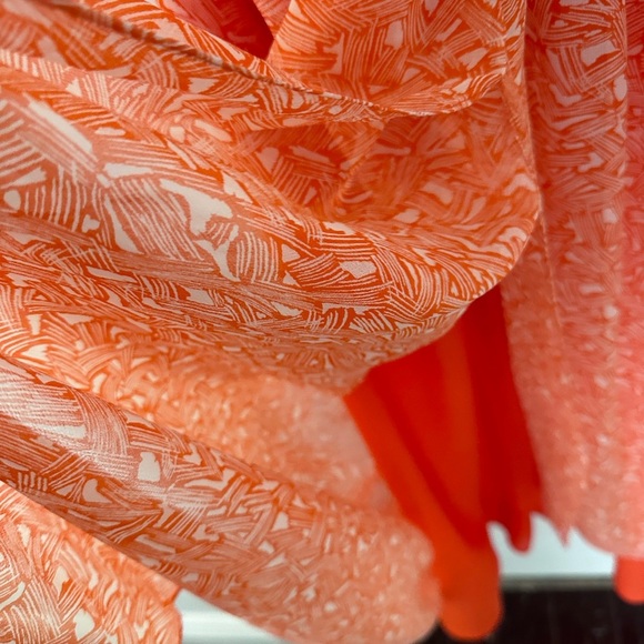 Diane Von Furstenberg 100% Silk Halter Maxi Dress ogami Orange tropical - Picture 9 of 10